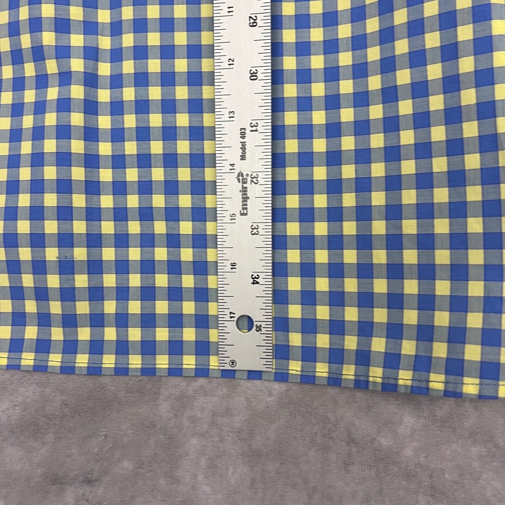 Donald Ross Button Down Men XXL Blue Yellow Gingham Check Long Sleeve Excellent - Picture 11 of 13